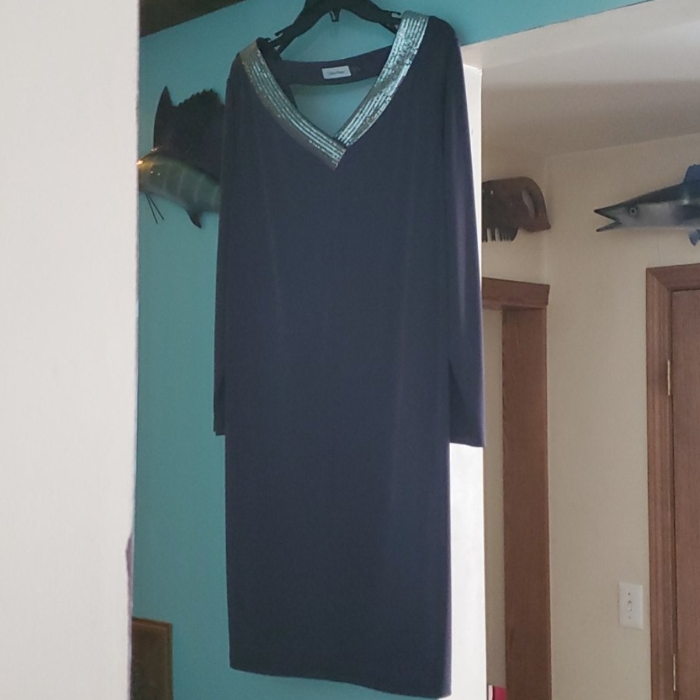 Womens 16W Dark Grey Special Occassion Dress